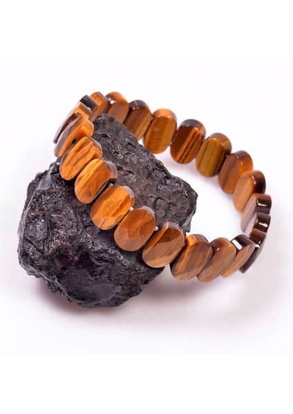 Kaplan Gözü Taşı Faset Kesim Doğal Taş Roleks Bileklik