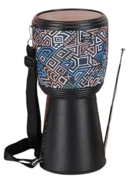 SP-601 El Fenerli Taşınabilir Solar Şarjlı Bluetooth Fm Radyo Desenli Hoparlör