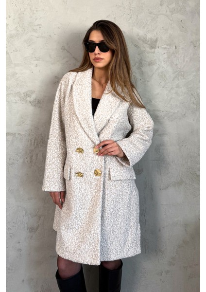 Kadın Nakışlı Kaşe Kaban indirimleri