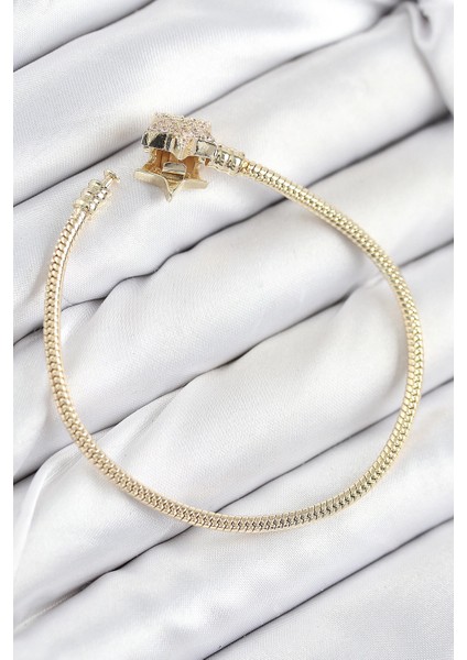 Bfs Pirinç Charm Zirkon Taşlı Yıldız Model Gold Renk Kadın Bileklik fiyatları