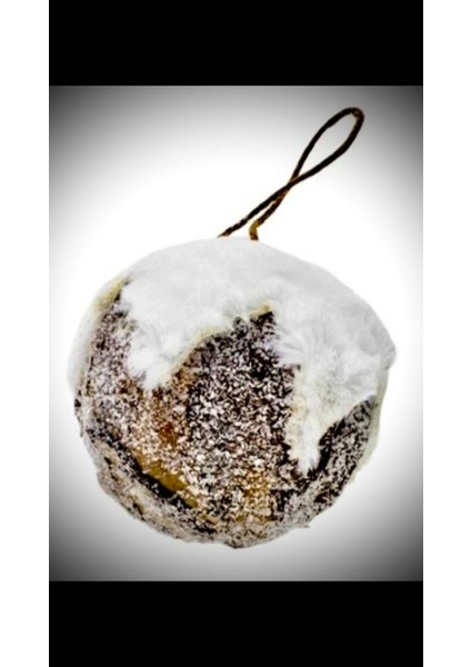 1 Adet Karlı Lüks Yılbaşı Ağacı Ithal Süs 11,5 cm