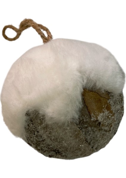 1 Adet Karlı Lüks Yılbaşı Ağacı Ithal Süs 11,5 cm modelleri