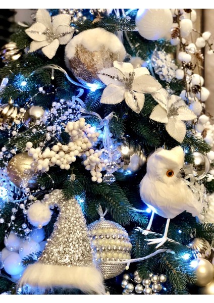 1 Adet Karlı Lüks Yılbaşı Ağacı Ithal Süs 11,5 cm fırsatları