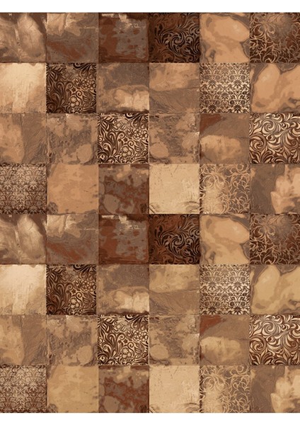 Vintage Kare Taş Desenli Isı ve Ses Yalıtımlı Sağlıklı Tekstil Duvar Kağıdı modelleri