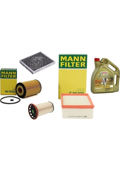 Skoda Scala 1.6 Tdı Motor Periyodik Bakım Seti Castrol Motor Yağlı