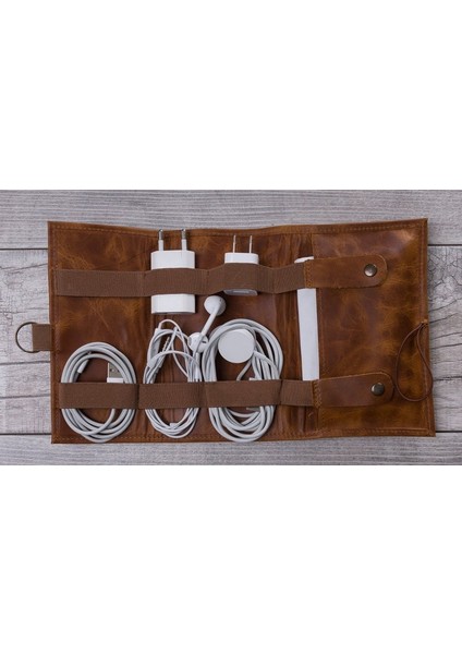 Deri Kablo Aksesuar Taşıma Çantası G19 Taba fırsatları