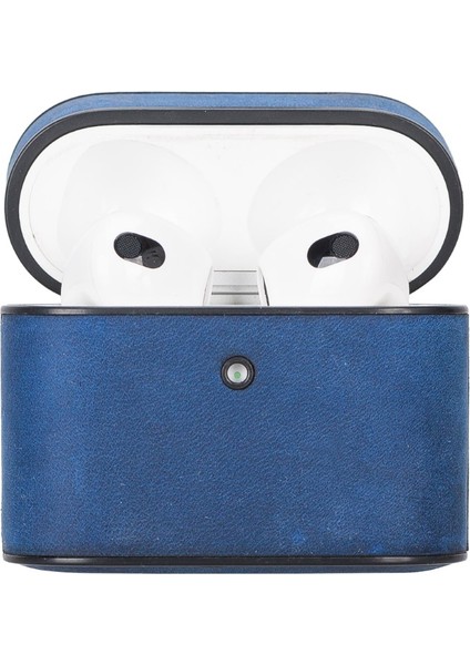 Casquet Apple Airpods 3.nesil Uyumlu Deri Kılıf G21 Mavi fırsatları