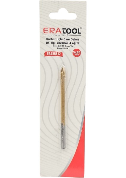 Fixonic Eratool ERA55812 5X65MM Ok Tipi 4 Ağızlı Elmas Karbür Uçlu Mermer ve Seramik Delme Ucu