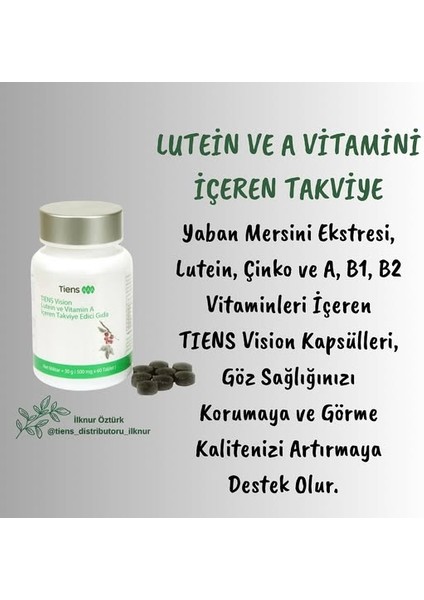 Vision Lutein ve Vitamin A Içeren Takviye Edici Gıda Tsd modelleri