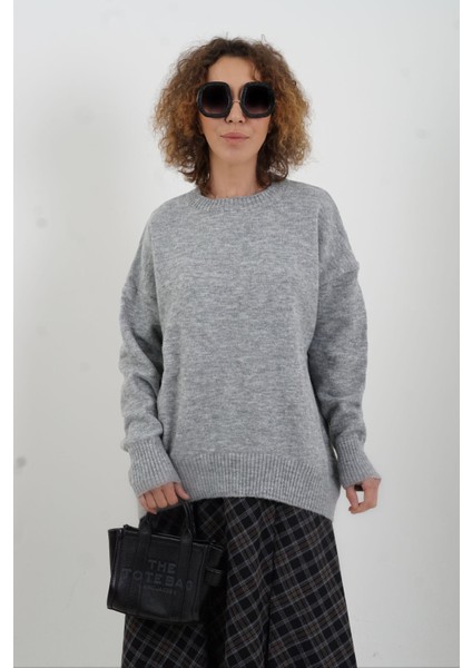 Gri Melanj Best Bisiklet Yaka Kazak