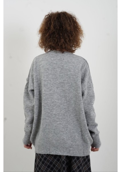 Gri Melanj Best Bisiklet Yaka Kazak fırsatları