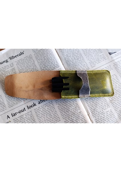 Crazy Gerçek Deri Özel Kalemleriniz Için Kalemlik ( 3*4 Kalem Için ) 28 cm \ 8 cm Büyük Boy Nlu6 modelleri