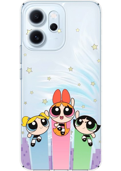 Oppo Reno 14F Uyumlu Powerpuff Girls Tasarımlı Baskılı Silikon Kılıf