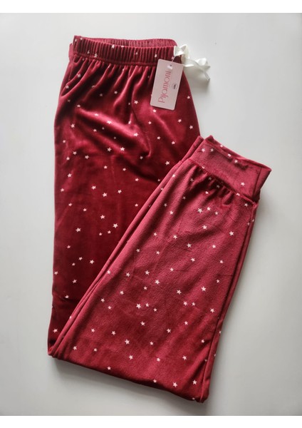 Kadife Büyük Beden Pijama Altı 7778