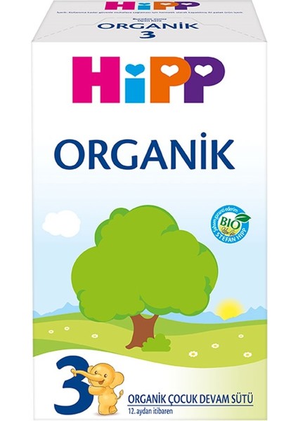 P 3 Organik Devam Sütü 600 gr