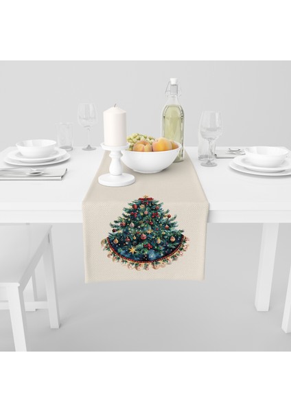 Dijital Baskılı Runner - Yılbaşı / Christmas Desenli - 140X40 cm fiyatları