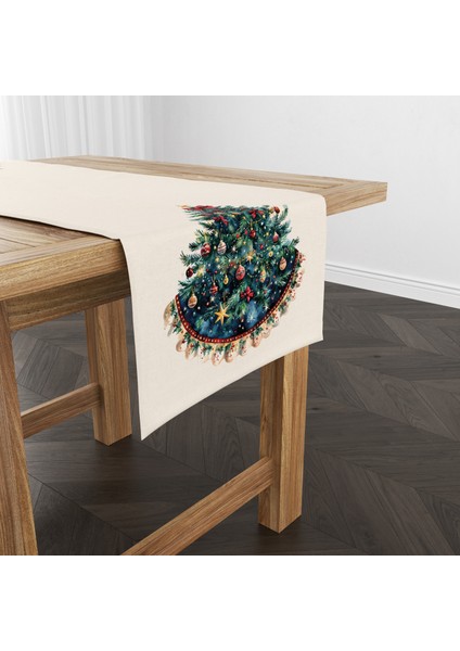 Dijital Baskılı Runner - Yılbaşı / Christmas Desenli - 140X40 cm fırsatları