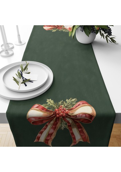 Dijital Baskılı Runner - Yılbaşı / Christmas Desenli - 140X40 cm