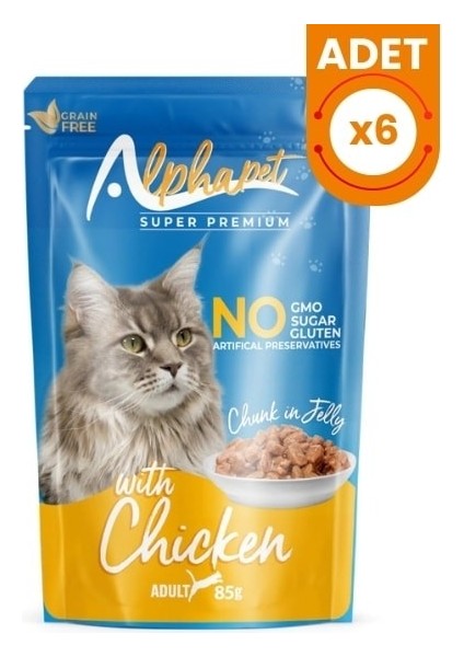 Jöle Içinde Parça Tavuk Etli Pouch Yetişkin Konserve Kedi Maması modelleri