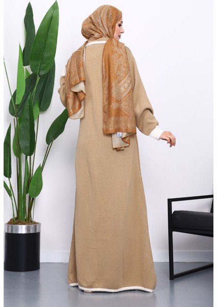 Vizon Gömlek Yaka Fermuarlı Triko Elbise fırsatları