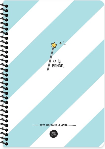 Hisli Şeyler 2026- 13*19,5 Haftalık Ajanda - O Iş Bende