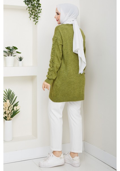 Kadın Fırfır Detaylı Kazak -PMK486 indirimleri