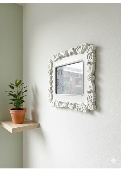 Vintage Barok Beyaz Oymalı Dekoratif Çerçeve fiyatları