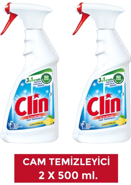2 Adet Limon Cam Yüzey Temizleyici 500 ml
