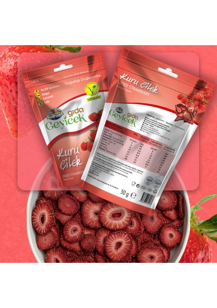 Kurutulmuş Çilek 30 gr fırsatları
