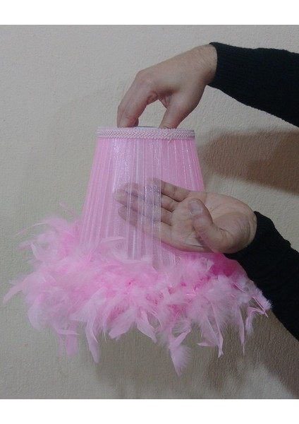 Pembe Organze Avize M-322 Yatak Odası Çocuk Odası Genç ve Bebek Odası Avize Aydınlatma Sarkıt indirimleri