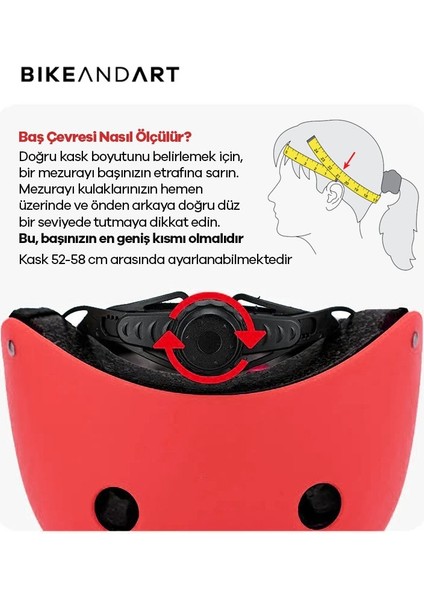 Bisiklet Kaskı – Bisiklet, Scooter, Kaykay, Dağcılık ve Arama Kurtarma Uyumlu 51-58 cm Siyah fırsatları