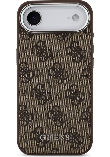 iPhone 17 Air Uyumlu Kılıf Guess Lisanslı M-Safe Özellikli 4g Klasik Yazı Logolu Kapak Kahverengi modelleri