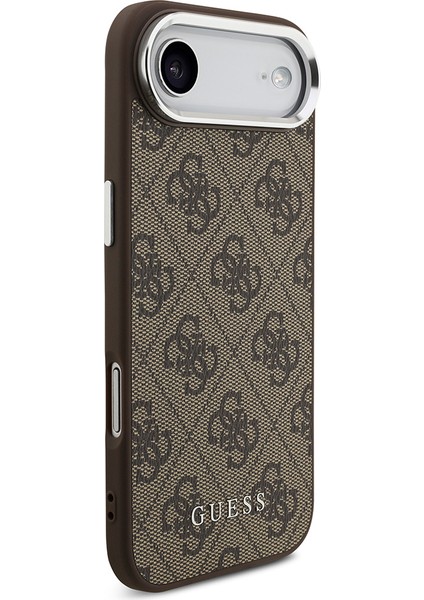 iPhone 17 Air Uyumlu Kılıf Guess Lisanslı M-Safe Özellikli 4g Klasik Yazı Logolu Kapak Kahverengi fırsatları