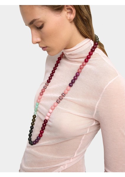 Taş Efektli Uzun Renkli Kolye fiyatları