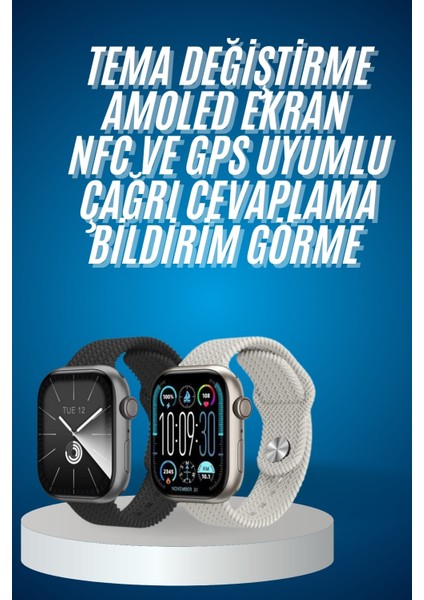 Akıllı Kol Saat Amoled Ekran Android ve Ios Uyumlu Arama Konuşma - M825K053-R28825 fiyatları