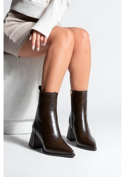 Kadın Sivri Burun Kalın Ökçe Topuklu Bot Esvon fiyatları