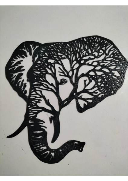 🐘 Siyah Fil Duvar Dekor Süsü