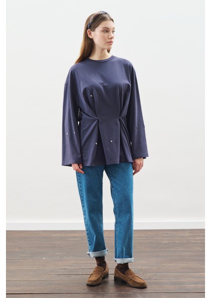 Çıtçıt Ayarlamalı Tshırt Lacivert fiyatları