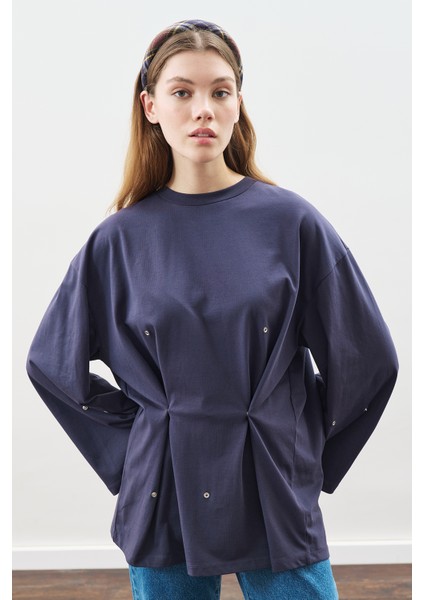 Çıtçıt Ayarlamalı Tshırt Lacivert indirimleri