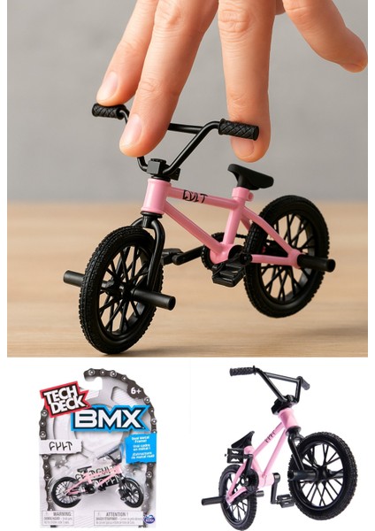 Tech Deck Bmx Bisikleti Cult Pembe Gerçek Metal Çerçeve Parmak Bisiklet Oyuncak Model 12