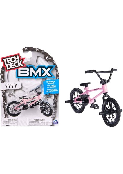 Tech Deck Bmx Bisikleti Cult Pembe Gerçek Metal Çerçeve Parmak Bisiklet Oyuncak Model 12 fırsatları