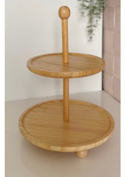 Iki Katlı Bambu Sunum Standı