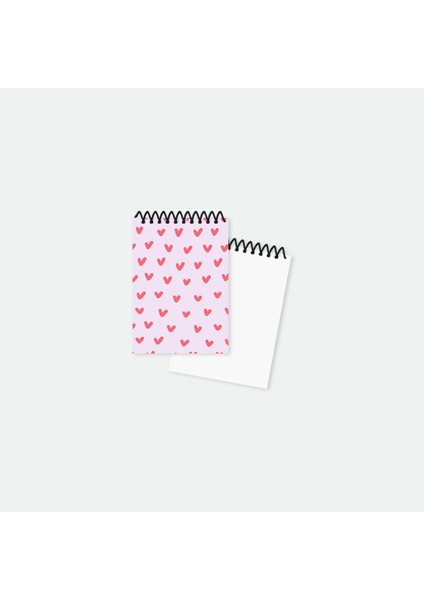 Kalp Desenli Mini Not Defteri