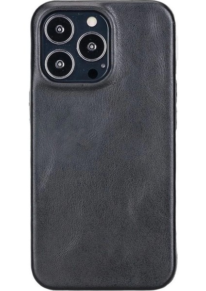 Apple iPhone 13 Pro Uyumlu Deri Arka Kapak Rock Rst1 Siyah indirimleri