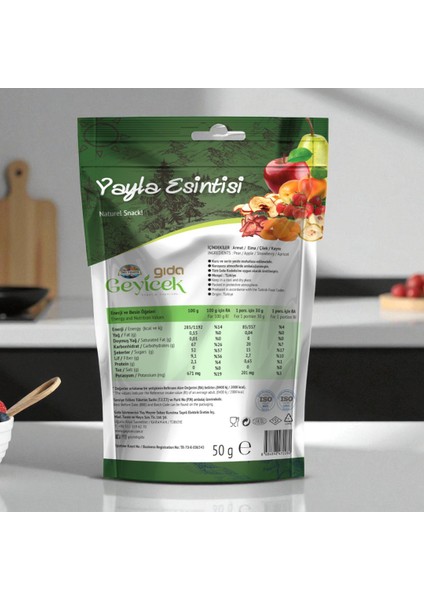 Yayla Esintisi Kurutulmuş Meyveler (Armut/elma/çilek/kayısı) 50 gr modelleri