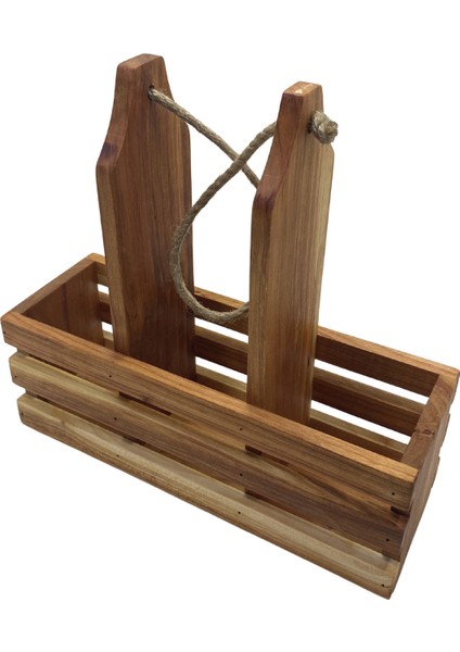 Ahşap Doğal 3lü 2+1 Set Yağdanlık ve Sosluk Takımı(Set)(Kiraz)