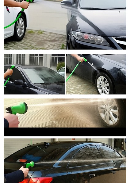 Uzayan Balkon Bahçe Araba Yıkama Püskürtme Hortumu 7.5 M Rakorlu Musluklara Uygun indirimleri