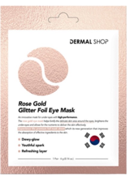 3 Adet Dermal 3 Katmanlı Rose Gold Glitter Foil Göz Altı Torbalarına Karşı Kağıt Göz Maskesi 4 gr fiyatları