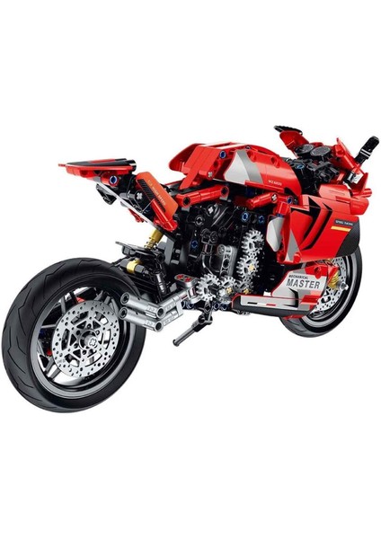 Kırmızı Motosiklet – Teknik Yapım Parçalı Yarış Motoru 557 Parça fiyatları