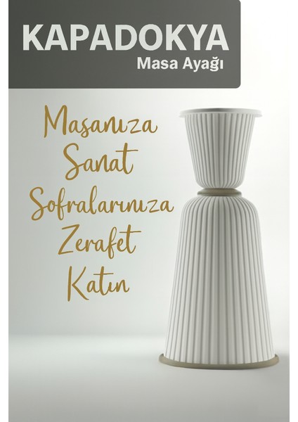 Kapadokpa 72 cm (2 Adet)Yemek Masası ve Ofis Masası Ayağı Beyaz indirimleri